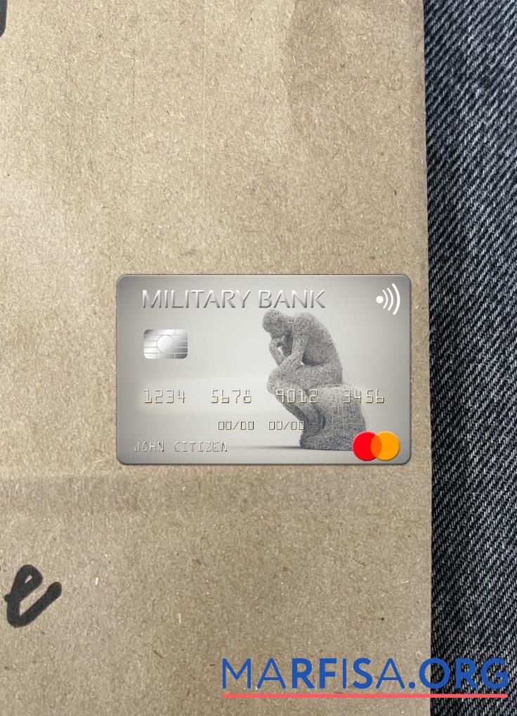 Blank Australia Australian Military Bank mastercard photolook front download for verification